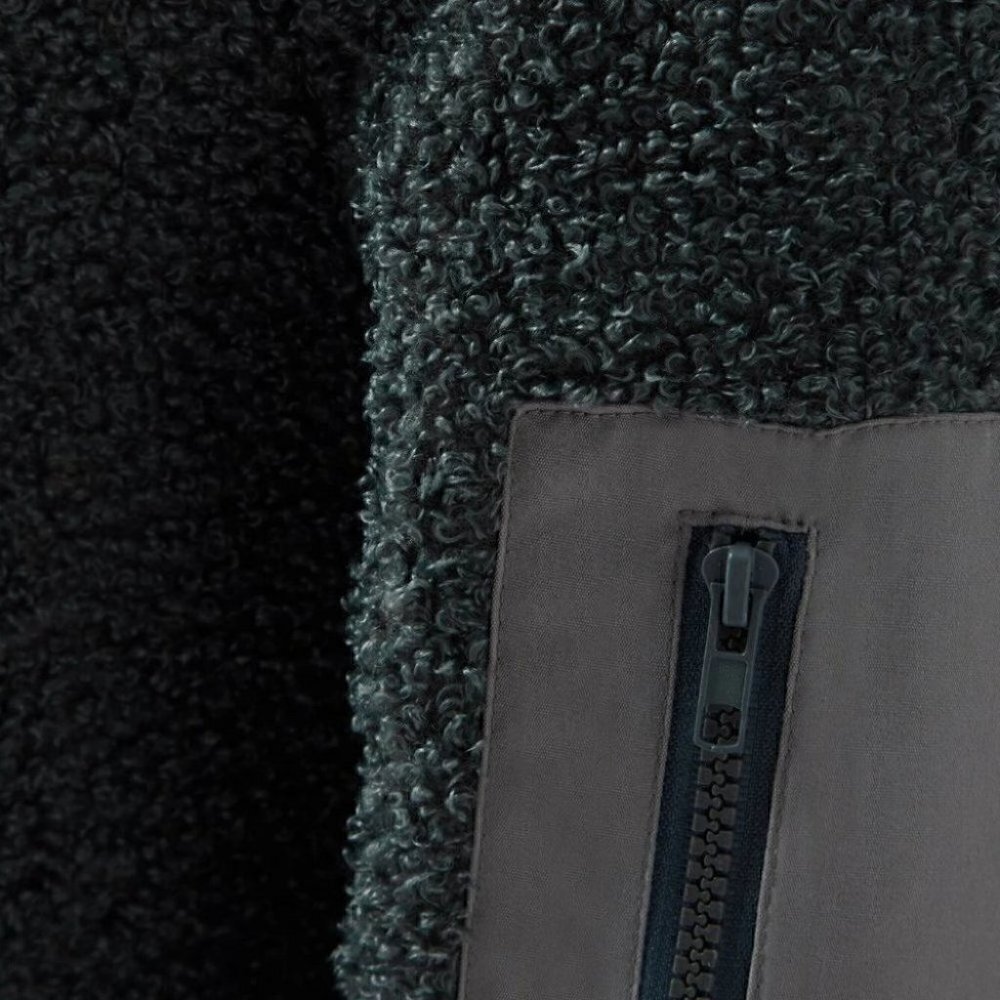 Green Mens Teddy Coat - Picture 6 of 6